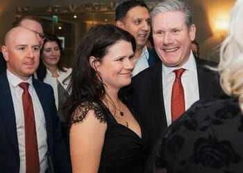 Labour MP Joani Reid with Sir Keir Starmer. Ms Reid resigned the Labour whip in March 2026 after her husband was arrested on suspicion of spying for China