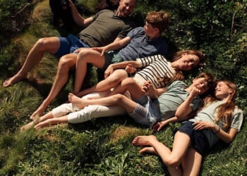 Princess Charlotte sported funky blue nail polish in a new Wales family portrait that was released to mark her parents' 15th wedding anniversary today