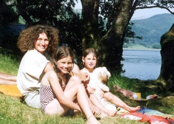 Lin, Josie and Megan Russell were brutally attacked with a hammer in a country lane not far from their home in Chillenden, Kent, 1996 (pictured, on a family holiday in Wales in 1995)