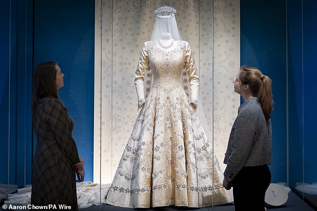 Elizabeth's wedding dress is the star of a new exhibition, Queen Elizabeth II: Her Life in Style, at the King's Gallery in Buckingham Palace