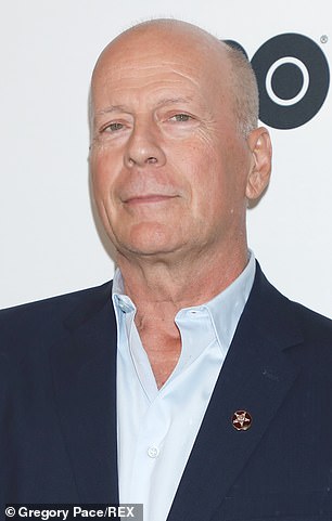 Bruce Willis is seen above. He was diagnosed with frontotemporal dementia in 2023