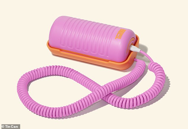 With physical buttons, a twirly cord, and an answering machine, the phone looks like it would fit in on an episode of Saved by the Bell