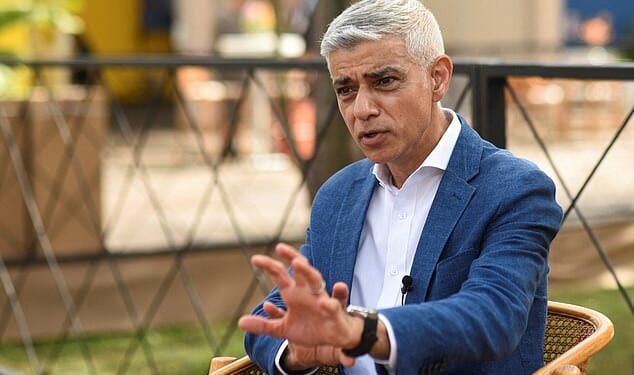 London Mayor Sir Sadiq Khan (pictured) called on British diplomats to help counter what he described as 'disinformation and lies' about the capital amplified by President Donald Trump