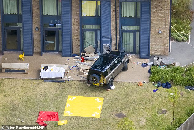 A 2.5-ton supercar smashed through the fence of The Study Prep, a local school, then careered 20 yards across a lawn