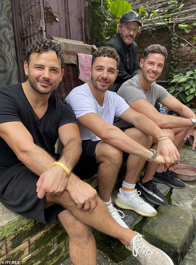 The Thomas brothers: From left, Ryan, Adam and Thomas, with their father Dougie