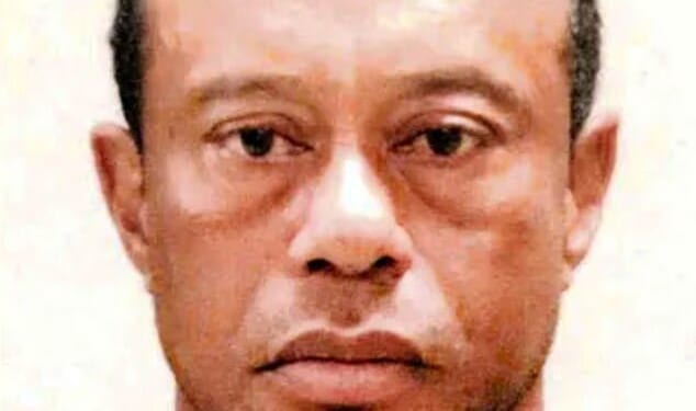 Newly released mugshot of Tiger Woods following his second DUI last week