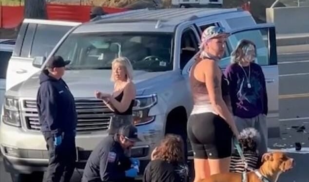 Tori Spelling and her injured children were treated by paramedics after their SUV was rear-ended during a car crash in Temecula, CA last Thursday