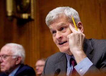 Chairman Sen. Bill Cassidy speaks during a nomination hearing for Dr. Casey Means for medical director in the Regular Corps of the Public Health Service and U.S. surgeon general during a hearing on Capitol Hill in Washington, DC on Feb. 25, 2026.