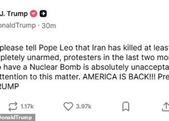 President Donald Trump once again hit out at Pope Leo XIV on Tuesday night, as he defended taking military action in Iran