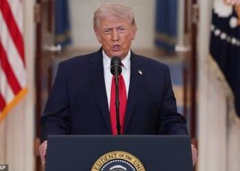 Donald Trump promised an end to the conflict in Iran 'very shortly' but not before he bombed the US' enemies 'back to the Stone Ages, where they belong'