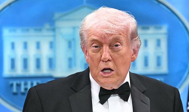 Trump said at a Saturday night press conference that he wasn't sure if he heard gunshots or a crashing dining tray when a gunman was taken down trying to breach the White House Correspondent's Dinner within the two hours of his address