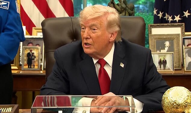 Donald Trump (pictured) has claimed that his 'great friend' King Charles'would have helped us with Iran if it was up to him