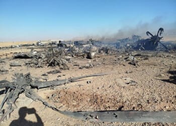 The C-130 transport planes were seen completely destroyed on the remote airfield inside Iran