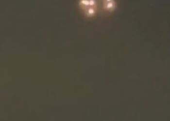A massive cluster of unknown flying objects was spotted near Wright-Patterson Air Force Base, a military installation long rumored to be linked to UFO activity