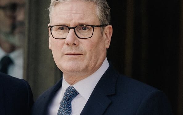 United Kingdom Prime Minister Keir Starmer looks out at press on April 17, 2026.