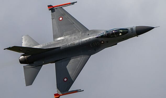 The US forced Britain to allow the sale of F-16 fighter jets (pictured) to Argentina despite the UK's ban on arms exports to the country since 1982