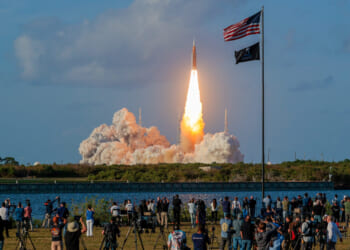 USA Launches Manned Moon Flyby Mission