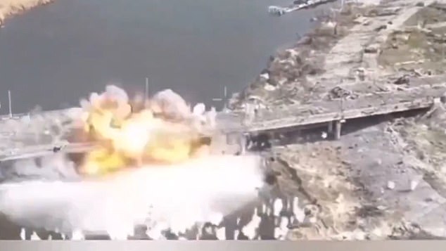 The mission, which took place in March last year, is believed to be the first ever case of a drone led combat operation taking out of a bridge