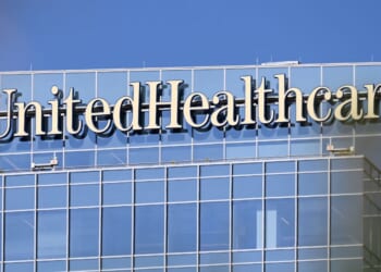 UnitedHealthcare health insurance company signage is displayed on an office building in Phoenix, Arizona in a file photo from 2023.