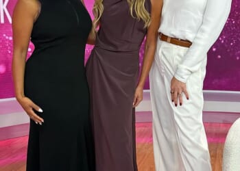 Victoria Beckham addressed her 'challenging' past year amid her feud with son Brooklyn in a rare TV interview on Tuesday (seen with Today hosts Jenna Bush Hager and Sheinelle Jones)