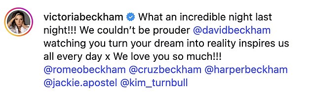 Taking to her Instagram on Sunday, she penned a heartfelt tribute to him for the achievement, declaring she 'couldn't be prouder'