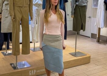 Victoria Beckham celebrated the launch of her collaboration with Gap at the brand's New York City store on Friday