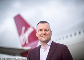 Virgin Atlantic boss Corneel Koster (pictured) has warned that the aviation industry 'cannot absorb' jet fuel prices at their current levels
