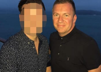 Keith Newman (pictured right), who works as cabin crew for Virgin Atlantic , is said to have pushed the 18-year-old when she went around him, causing her to spill her water all over her friend