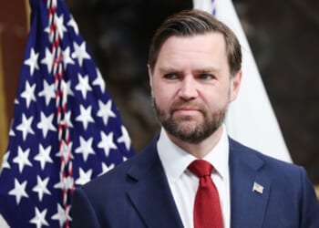 Vice President J.D. Vance stands in the Indian Treaty Room of the Eisenhower Executive Office Building on April 1, 2026.