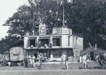 RAF Ibsley control tower in Ringwood, Hampshire, served as a base for US Air Force bombers during World War Two