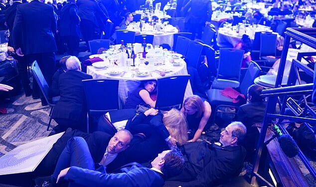 Terror rippled through the Washington Correspondents' Dinner on Saturday night after a gunman opened fire