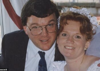 Rex Heuermann and Asa Ellerup at their 1995 wedding - two years after he allegedly killed his first victim