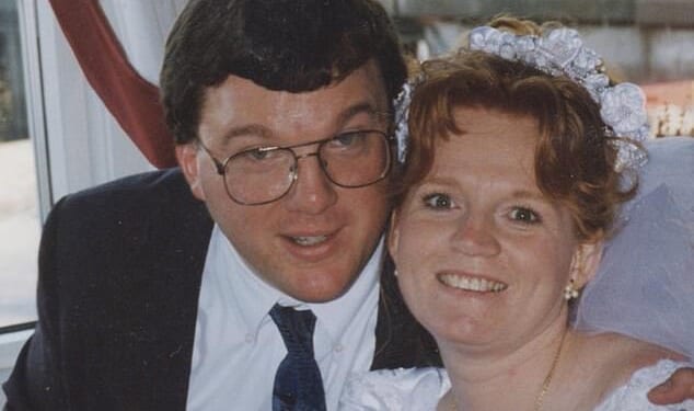 Rex Heuermann and Asa Ellerup at their 1995 wedding - two years after he allegedly killed his first victim