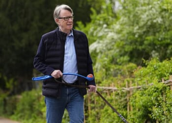 Lord Mandelson (pictured today) was made Britain's ambassador to the US despite failing security checks