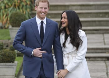 On the same day as their engagement was announced, Harry and Meghan appeared for the formal engagement photographs in the garden of Kensington Palace