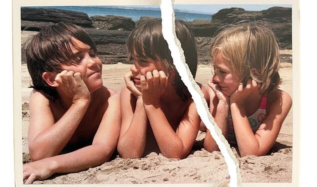 Abi (right) with her brothers Paddy and Ed in 2009