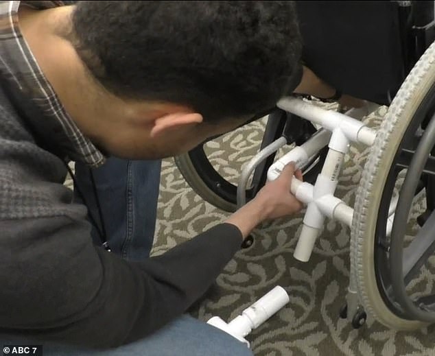 Allen proudly spoke to ABC 7 News in March 2017, displaying his invention, an emergency brake he created out of PCV pipes