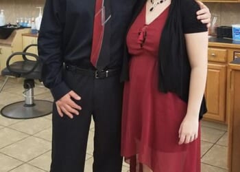 Samantha Kershner married to her biological father Travis Fieldrove, pictured together, in October 2018. She has now suggested that the convicted pedophile groomed her and 'took advantage' of her teenage naivety