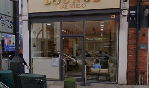 The alleged stabbing reportedly took place at the Lounge Nail Studio (pictured) in Wokingham, Berkshire, on Tuesday afternoon