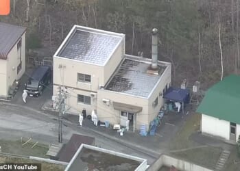 Pictured: The incinerator at Asahiyama Zoo where a worker allegedly dumped the body of his wife
