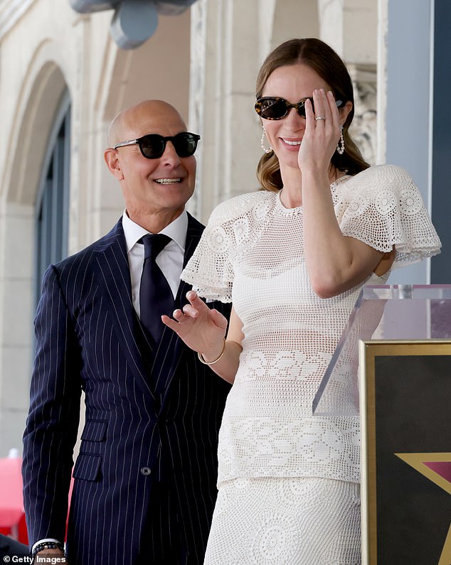 Snaps from the occasion showed Stanley and Emily posing together with their partners after their stars were unveiled to them