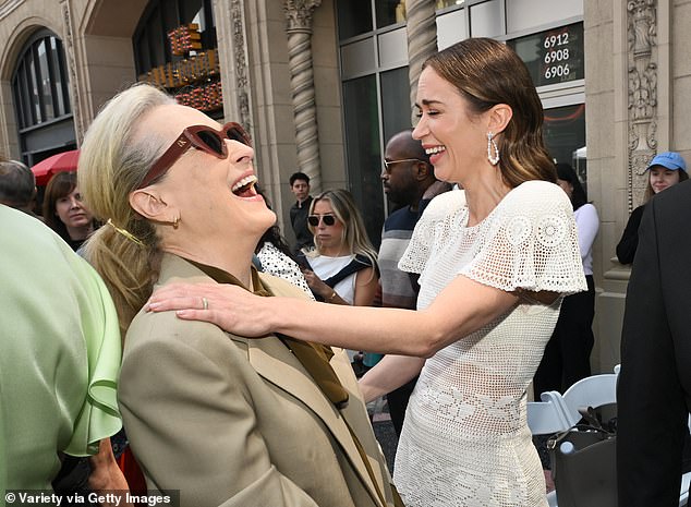 Meryl Streep gushed over Emily during her speech at the star-studded ceremony