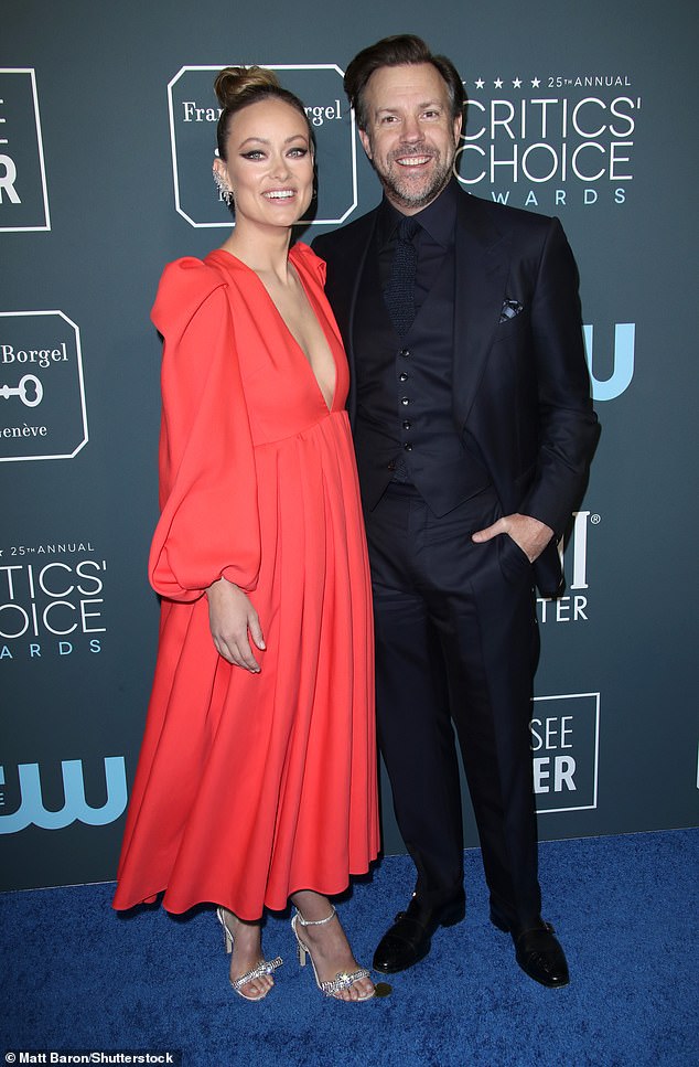 Wilde was previously engaged to actor Jason Sudeikis for seven years. The former couple share two children: son Otis and daughter Daisy (pictured in January 2020)