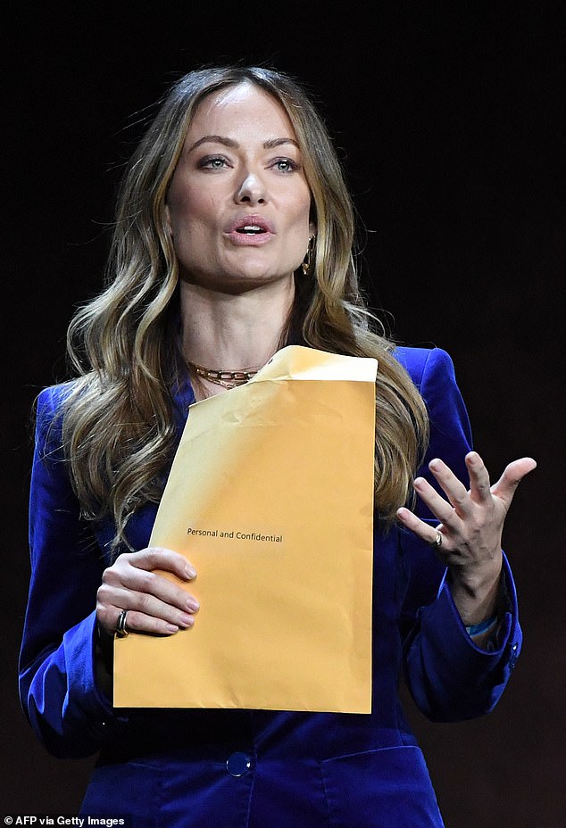 Wilde was served custody papers by Sudeikis at CinemaCon in Las Vegas in April 2022 (seen). She later told Vanity Fair she was 'deeply saddened' and 'disturbed' by the public move