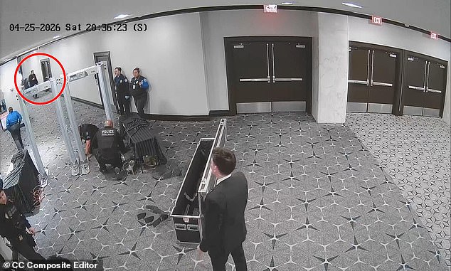 Allen, 31, was seen wearing a long dark coat as he walked through the Washington Hilton hotel just minutes before the shooting