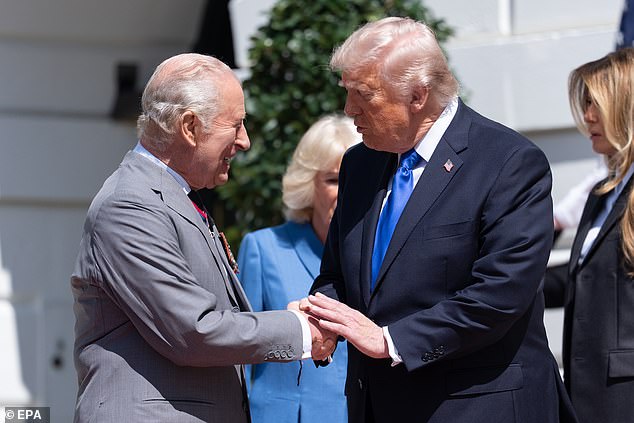 President Donald Trump called Charles 'the greatest king in my book' as he said farewell to the King and Queen at the White House