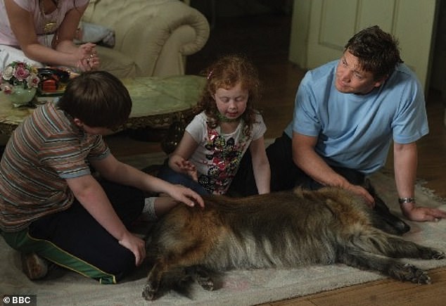 The pet was Robbie's second canine companion after the original Wellard (pictured) was killed off in 2008