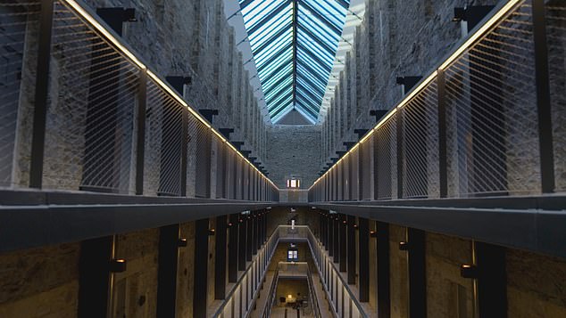 The interior of the hotel retains the structure and feel of its historic origins
