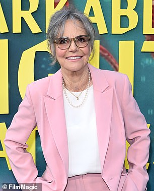 Sally, now 79, posed at the Netflix film launch