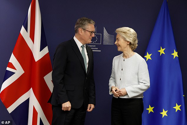 Sir Keir Starmer agreed to align more closely to the EU's single market rules on food standards when a deal was struck with Brussels last year. Ministers want it to come into force from next summer